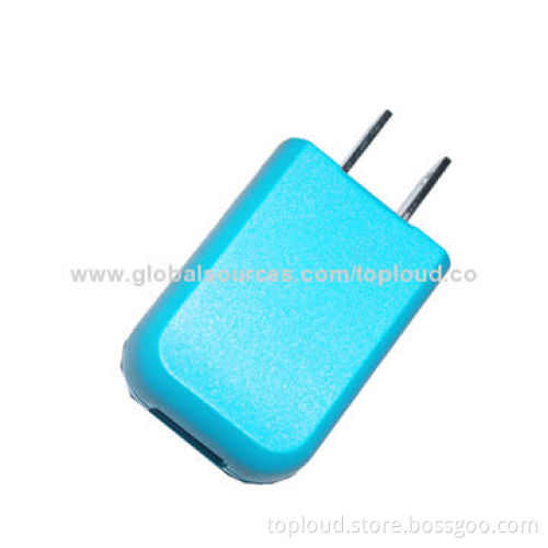 Mobile Chargers for Cellphones, 1 USB Port, 1A/5V Output, Lightweight